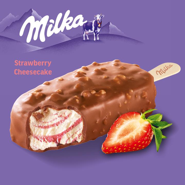 Milka Strawberry Cheesecake